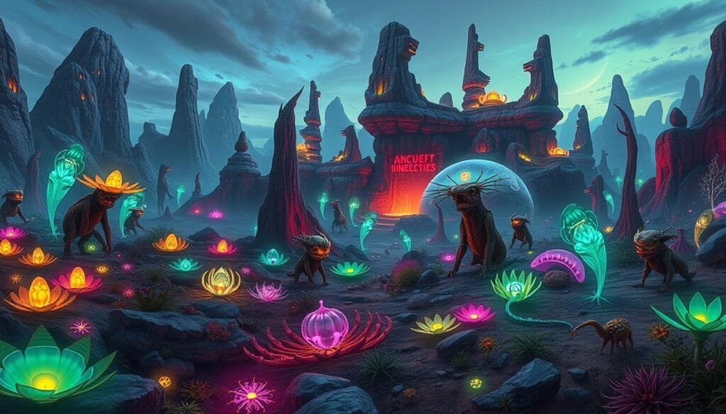 desarrollo de personajes en ecosistemas alienígenas