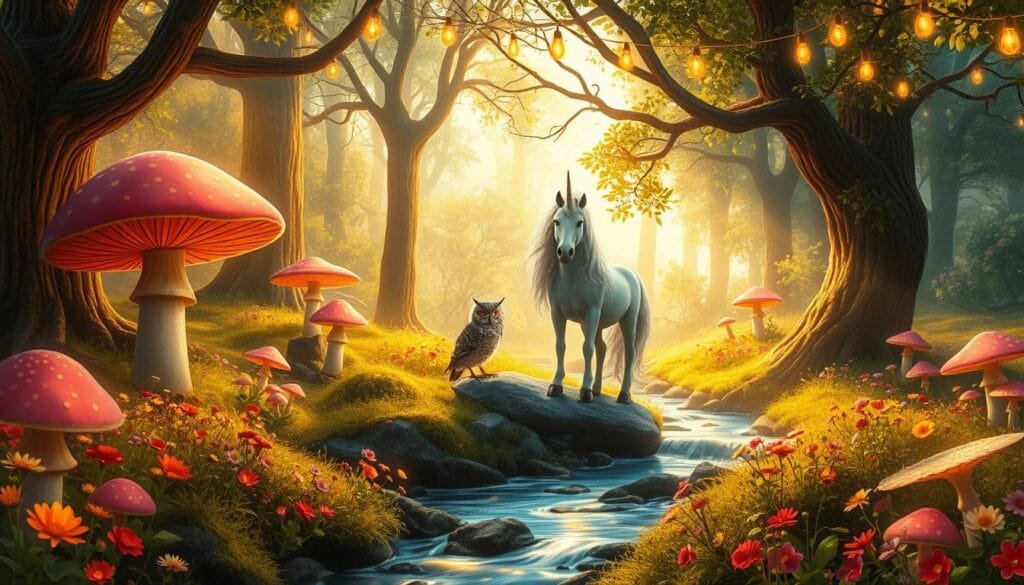 describir escenarios, elementos mágicos, personajes describir escenarios, elementos mágicos, personajes