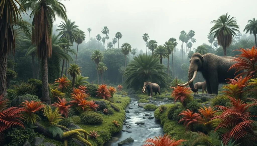 ejemplos de prompts para ilustraciones de fauna y flora extinta
