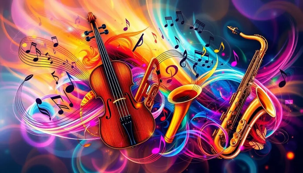 ejemplos de prompts para ilustraciones musicales