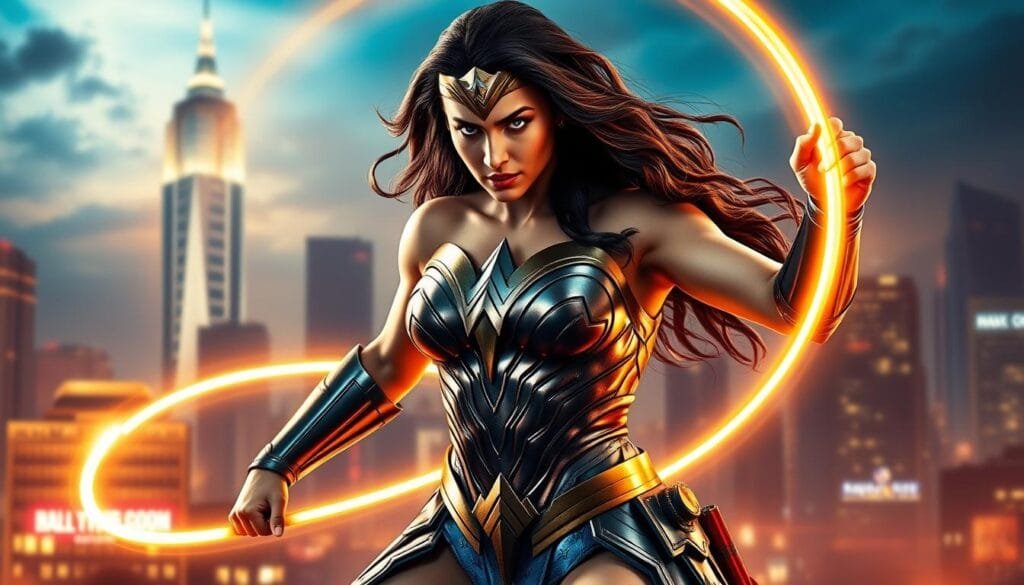 ejemplos de prompts para personajes de Wonder Woman