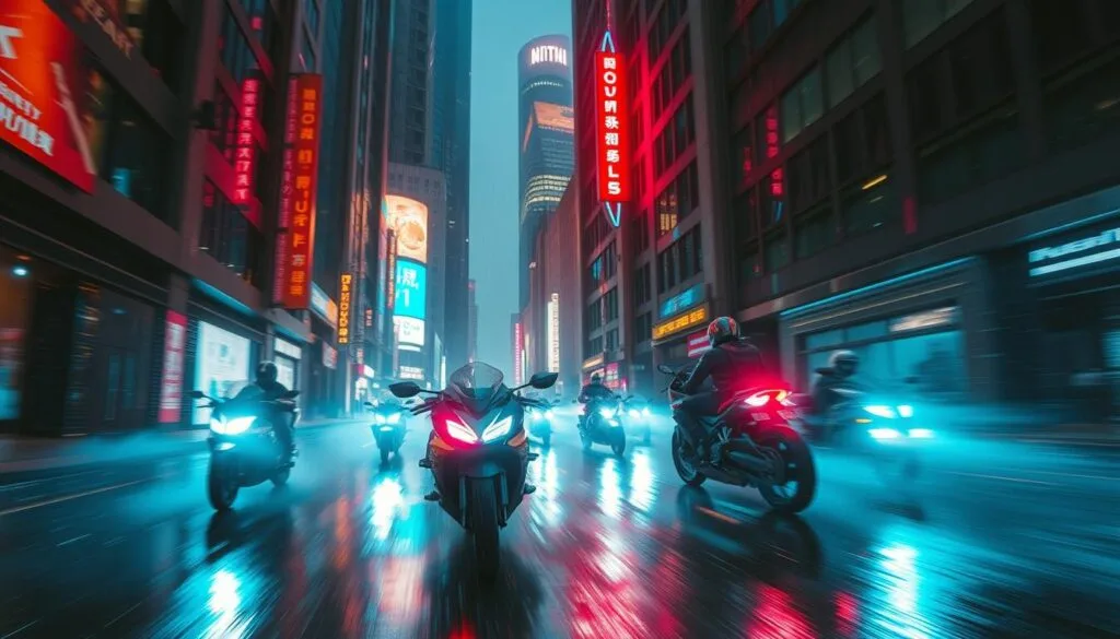 escenas de acción Cyberpunk