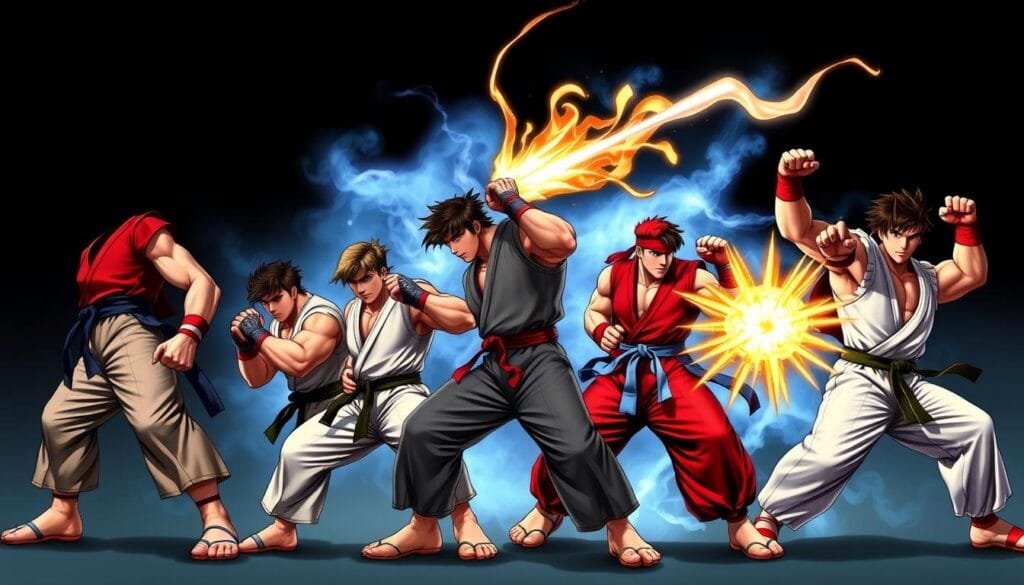 evolución de personajes Ryu Street Fighter