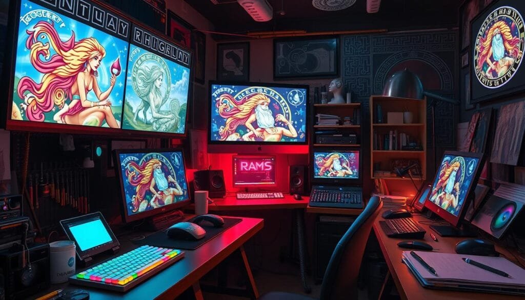 herramientas IA para crear ilustraciones mitológicas