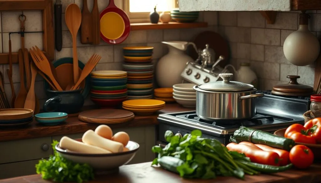 ilustraciones de elementos de cocina