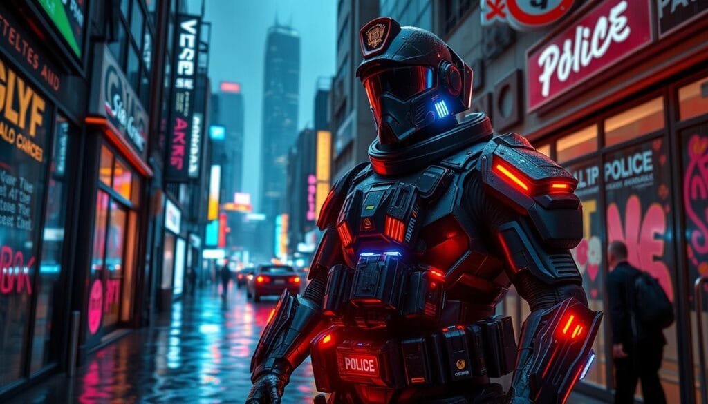 policía cyberpunk policía cyberpunk