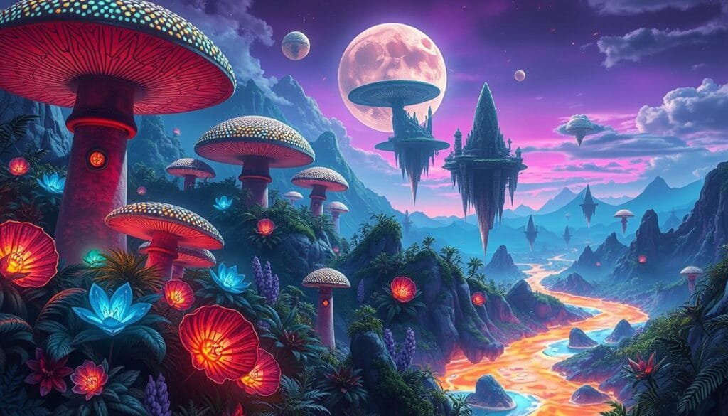 prompts ecosistemas alienígenas IA