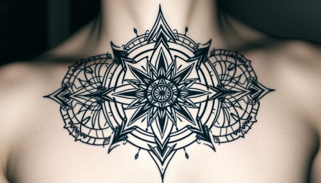 prompts para crear diseños de tatuajes de arte geométrico con ia