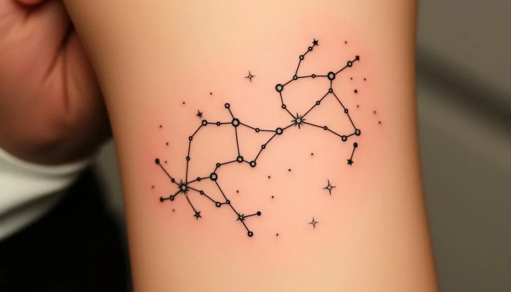 prompts para crear diseños de tatuajes de constelaciones con ia