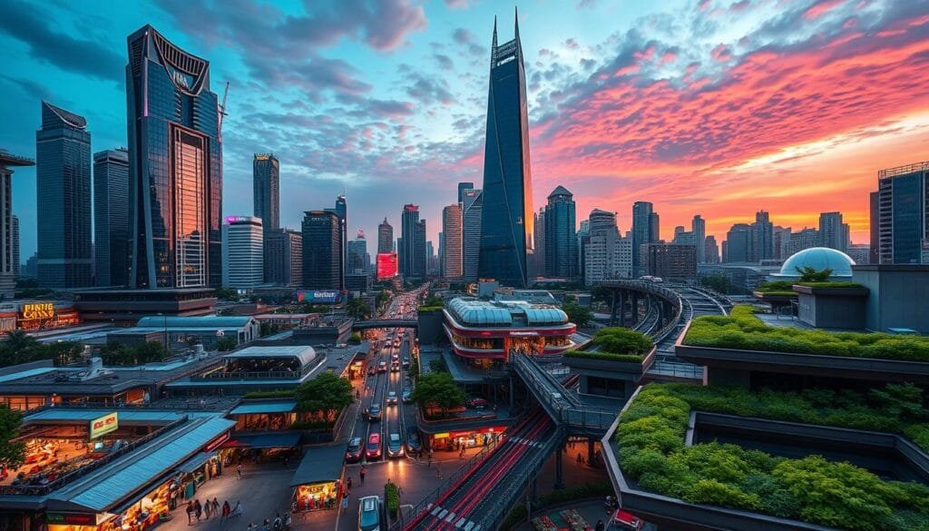 prompts para crear ilustraciones de construcciones urbanas con ia