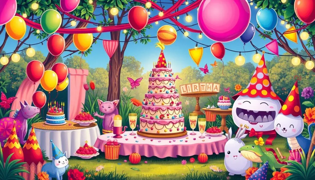 prompts para crear ilustraciones de fiestas temáticas con ia