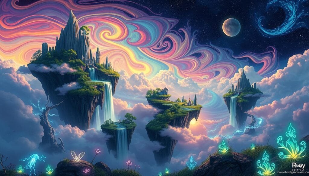 prompts para crear ilustraciones de paisajes de fantasía con ia prompts para crear ilustraciones de paisajes de fantasía con ia