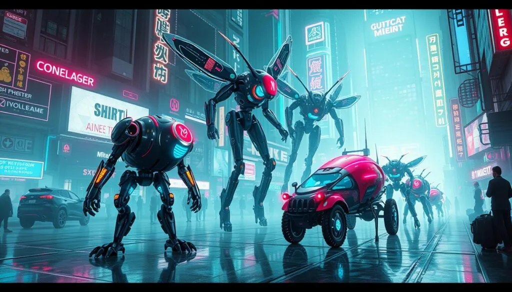 prompts para crear ilustraciones de robots futuristas con ia