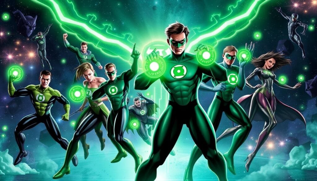 prompts para crear imagen de personajes Green Lantern prompts para crear imagen de personajes Green Lantern