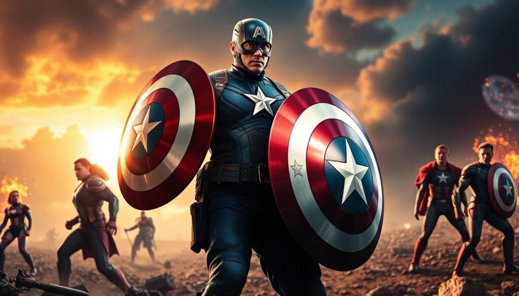 prompts para crear imagen de personajes de Captain America con ia