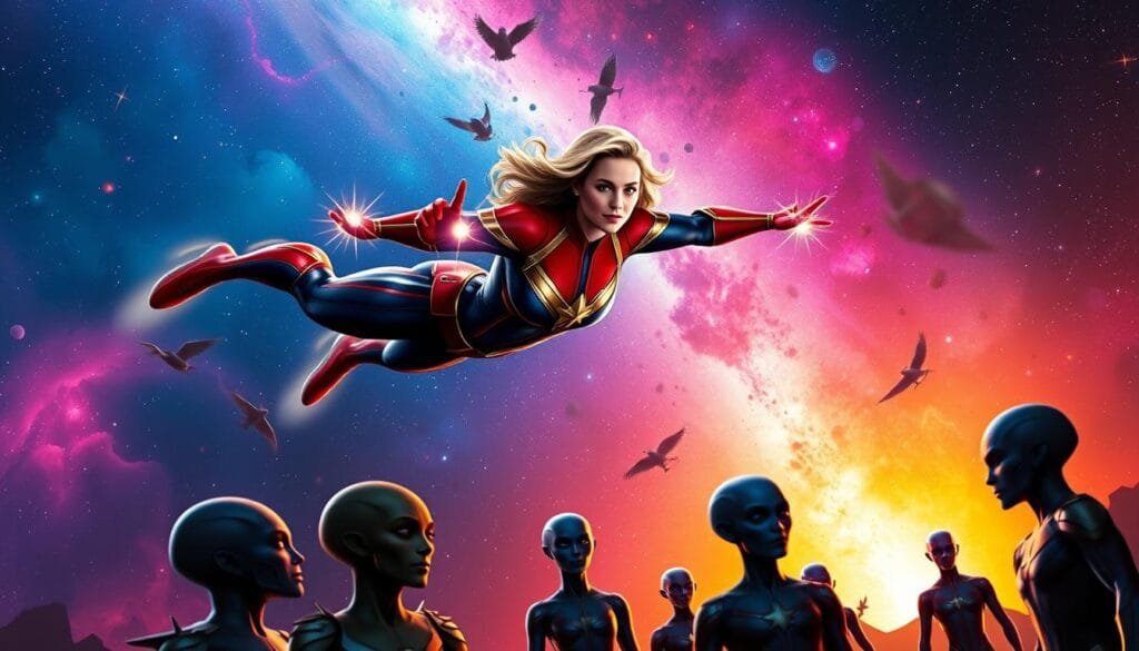 prompts para crear imagen de personajes de Captain Marvel con ia