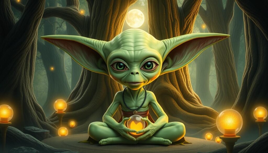 prompts para crear imagen de personajes de Yoda con ia