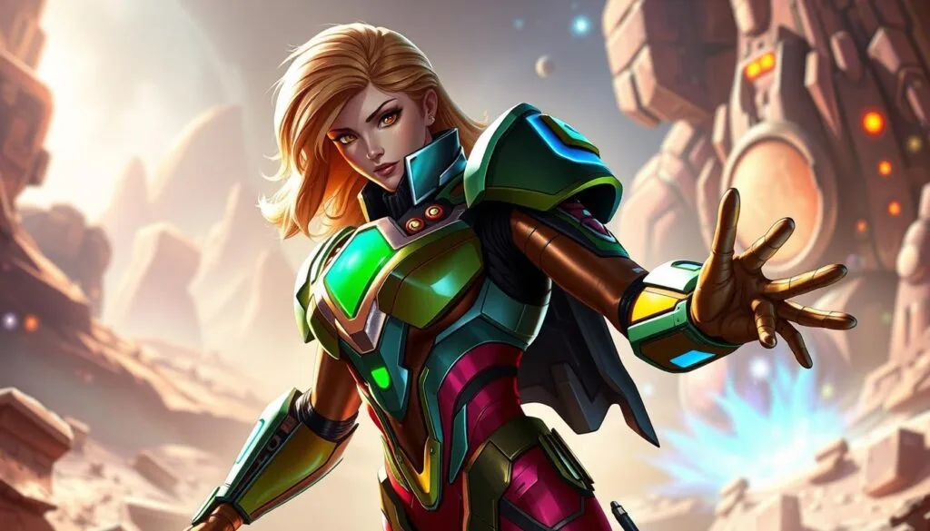 prompts para crear imágenes de Samus Aran con IA