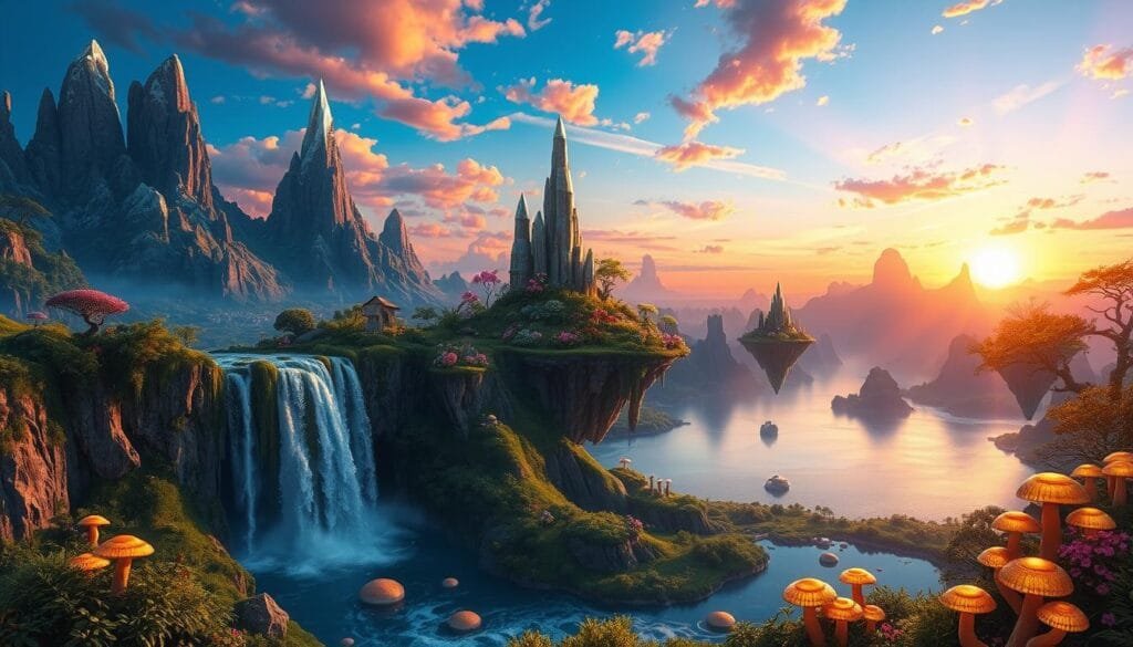 prompts para paisajes de fantasía prompts para paisajes de fantasía