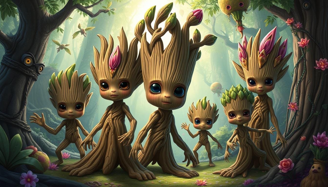 Groot Finding Prompts para Crear Imagen de Personajes de Groot con IA