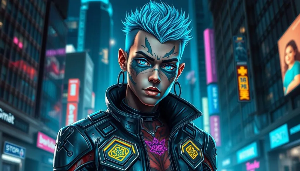 rasgos físicos Cyberpunk