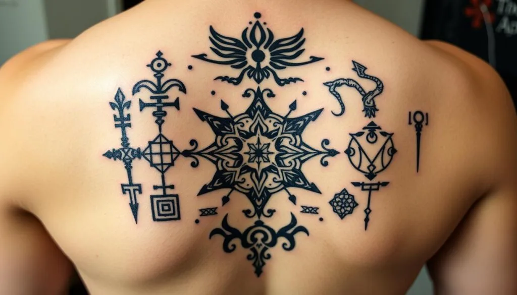 símbolos antiguos en tatuajes