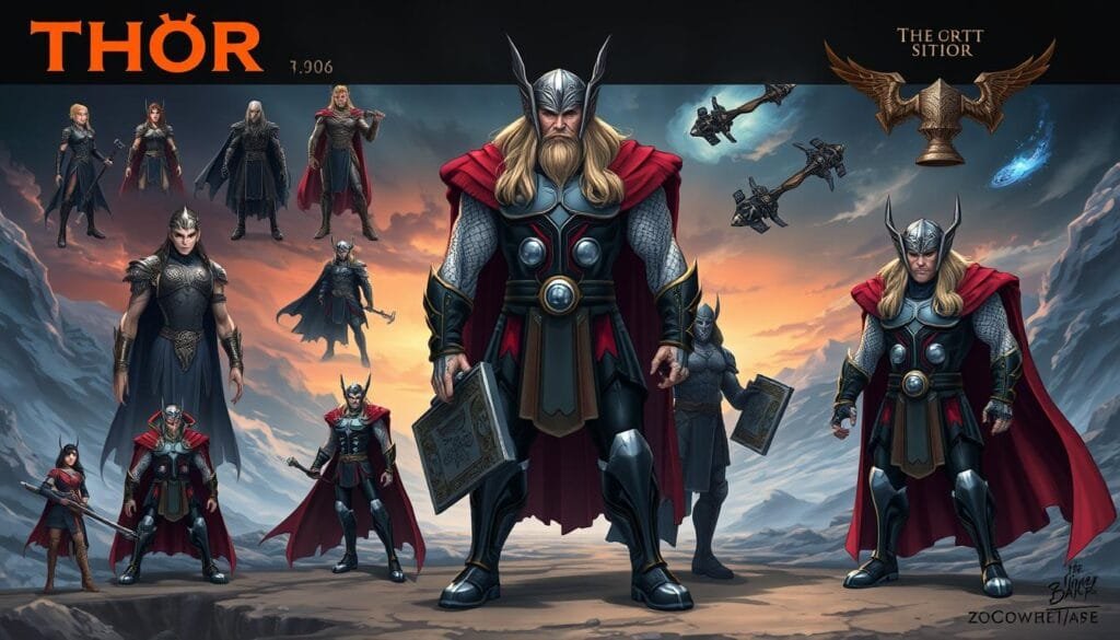 tabla de prompts creación de imágenes Thor