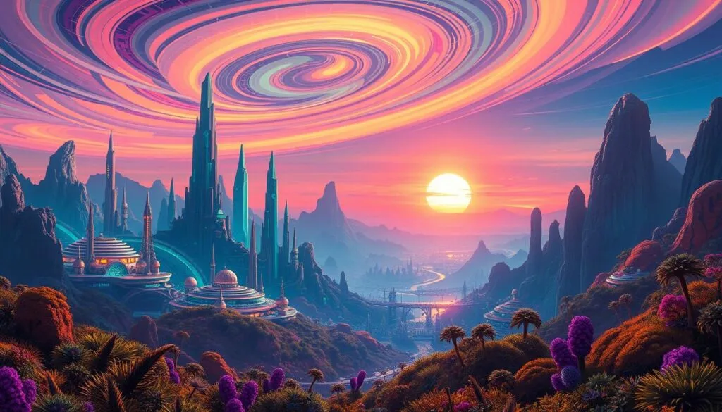 temáticas populares en ilustraciones futuristas