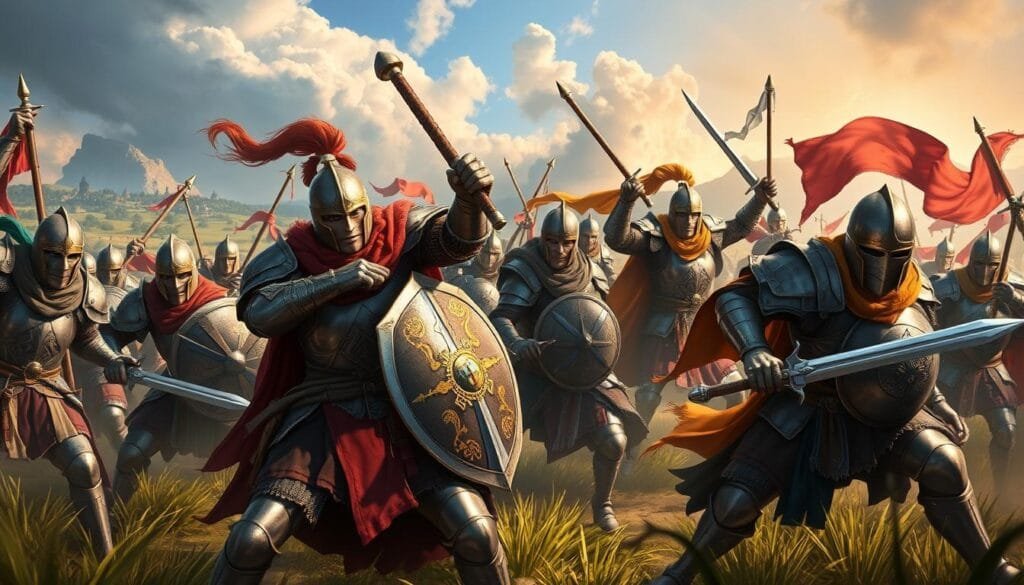 uso de prompts para creación de imágenes de guerreros medievales uso de prompts para creación de imágenes de guerreros medievales