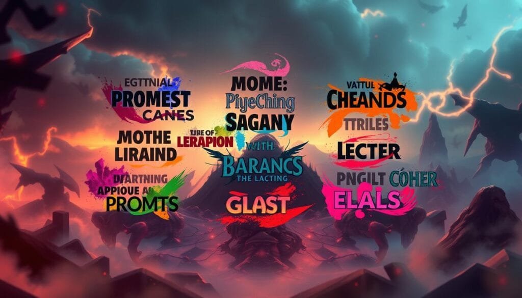 A captivating League of Legends-inspired digital artwork. The focal point is a collection of varied prompts, each evoking a distinct champion or game mechanic, displayed against a vibrant, dynamic backdrop. The prompts are rendered in a visually striking, abstract style, with intricate typographic elements and bold splashes of color. The composition is balanced, with the prompts occupying the foreground and a detailed, ethereal landscape comprising the middle and background layers. Dramatic lighting and a moody, atmospheric color palette create a sense of depth and immersion, transporting the viewer into the immersive world of League of Legends. The overall aesthetic is a harmonious blend of the game's iconic visual style and the boundless creative potential of AI-generated art. A captivating League of Legends-inspired digital artwork. The focal point is a collection of varied prompts, each evoking a distinct champion or game mechanic, displayed against a vibrant, dynamic backdrop. The prompts are rendered in a visually striking, abstract style, with intricate typographic elements and bold splashes of color. The composition is balanced, with the prompts occupying the foreground and a detailed, ethereal landscape comprising the middle and background layers. Dramatic lighting and a moody, atmospheric color palette create a sense of depth and immersion, transporting the viewer into the immersive world of League of Legends. The overall aesthetic is a harmonious blend of the game's iconic visual style and the boundless creative potential of AI-generated art.