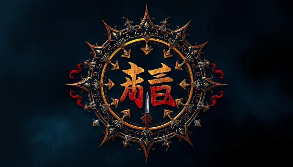 A detailed, visually striking cover page for a comprehensive guide on creating Bleach-inspired images using AI. In the center, a large, intricate Japanese-style crest or seal, rendered in rich, metallic tones and intricate linework, conveying the authority and tradition of the Bleach universe. Surrounding the crest, a border of stylized Bleach iconography - zanpakuto blades, Hollow masks, Shinigami uniforms, etc. - arranged in a dynamic, eye-catching composition. The background is a moody, atmospheric blend of dark blues and grays, with subtle textures and lighting effects to evoke the serious, mysterious tone of the Bleach franchise. The overall design should strike a balance between the mystical, the technical, and the artistic, befitting a comprehensive guide on crafting Bleach-inspired imagery with AI.