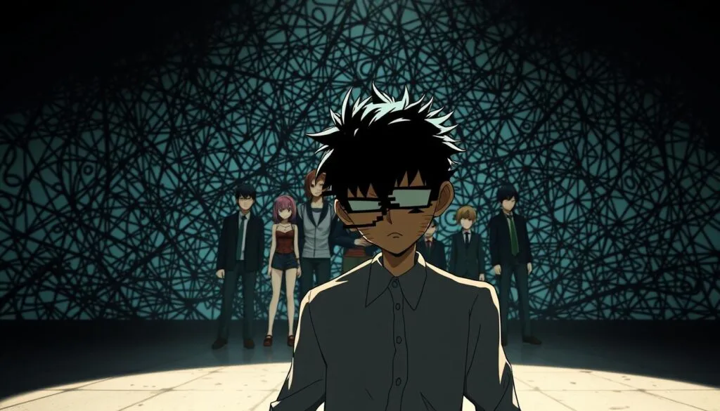 An intricately detailed scene depicting common issues encountered when generating images of Mob Psycho 100 characters using AI models. In the foreground, a distorted and glitchy version of Mob, his facial features blurred and limbs fragmented. In the middle ground, a disjointed group of other characters from the series, their proportions and anatomy flawed. The background features a maze of tangled, abstract lines and shapes, representing the technical challenges of accurately capturing the distinctive art style. Dramatic lighting casts harsh shadows, creating an unsettling, eerie atmosphere. The overall image conveys the difficulties of faithfully translating the unique visual qualities of Mob Psycho 100 into AI-generated artwork. An intricately detailed scene depicting common issues encountered when generating images of Mob Psycho 100 characters using AI models. In the foreground, a distorted and glitchy version of Mob, his facial features blurred and limbs fragmented. In the middle ground, a disjointed group of other characters from the series, their proportions and anatomy flawed. The background features a maze of tangled, abstract lines and shapes, representing the technical challenges of accurately capturing the distinctive art style. Dramatic lighting casts harsh shadows, creating an unsettling, eerie atmosphere. The overall image conveys the difficulties of faithfully translating the unique visual qualities of Mob Psycho 100 into AI-generated artwork.