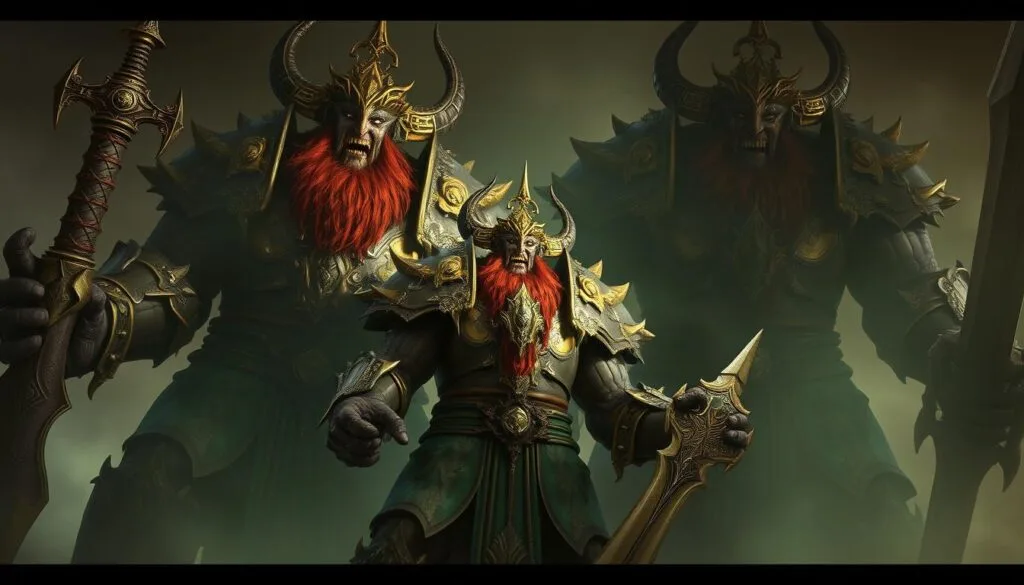Imposing figures loom large, clad in ornate armor and wielding legendary weapons. The Elden Ring's fearsome bosses dominate the frame, their expressions a mix of menace and power. Dramatic lighting casts dramatic shadows, accentuating their massive, hulking forms. The background is shrouded in an ethereal, fog-like haze, heightening the sense of dread and foreboding. A deep sense of foreboding permeates the scene, hinting at the formidable challenges that await those who dare to cross the Elden Ring's threshold. Imposing figures loom large, clad in ornate armor and wielding legendary weapons. The Elden Ring's fearsome bosses dominate the frame, their expressions a mix of menace and power. Dramatic lighting casts dramatic shadows, accentuating their massive, hulking forms. The background is shrouded in an ethereal, fog-like haze, heightening the sense of dread and foreboding. A deep sense of foreboding permeates the scene, hinting at the formidable challenges that await those who dare to cross the Elden Ring's threshold.