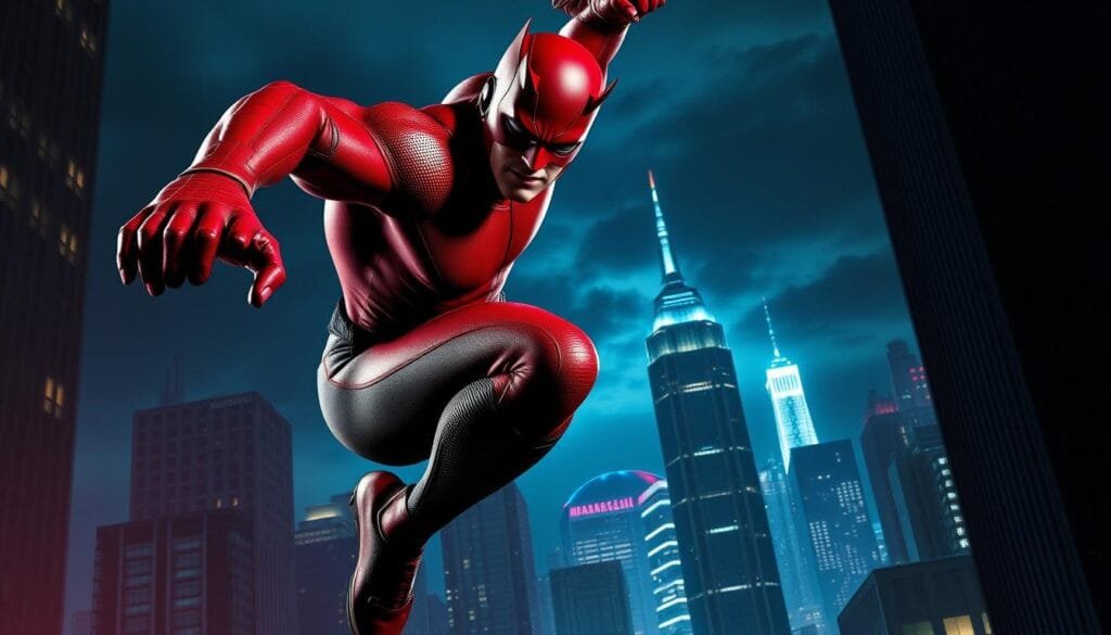 Prompts para Crear Imágenes de Daredevil con IA 1 Prompts para Crear Imágenes de Daredevil con IA