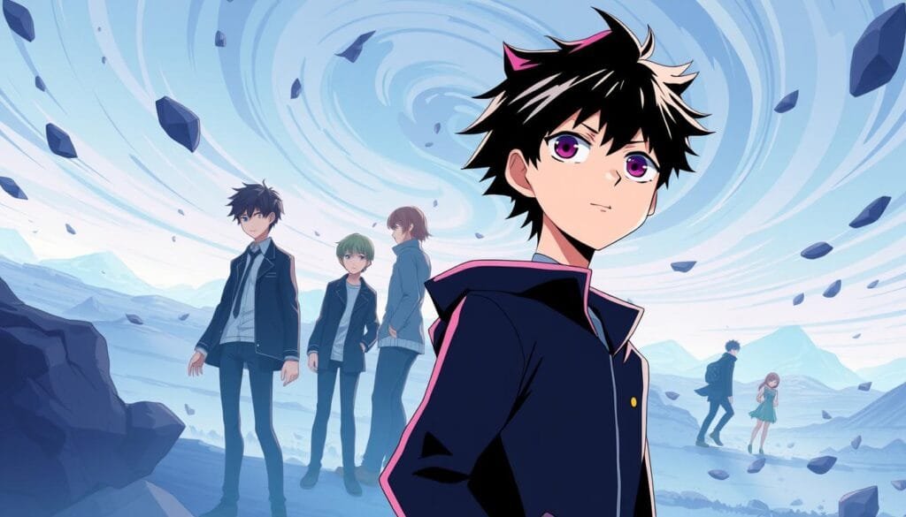 Prompts para Crear Imágenes de Mob Psycho 100 con IA 1 Prompts para Crear Imágenes de Mob Psycho 100 con IA