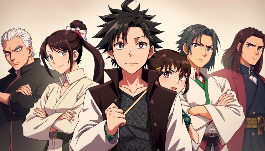 Un grupo de personajes manga de estilo anime, con rasgos faciales y expresiones emotivas, posando con confianza y determinación. Tanjiro Kamado, el protagonista, en el centro, con su hermana Nezuko a su lado. Detrás de ellos, otros personajes icónicos de Demon Slayer como Zenitsu, Inosuke y Giyu Tomioka. Cada uno con un diseño de personaje único, con detalles como ropa, accesorios y poses que capturan su personalidad. Iluminación suave y cálida, que enfatiza los colores vibrantes y el estilo de ilustración manga. Fondo difuminado que crea profundidad y enfoca la atención en los personajes. Un grupo de personajes manga de estilo anime, con rasgos faciales y expresiones emotivas, posando con confianza y determinación. Tanjiro Kamado, el protagonista, en el centro, con su hermana Nezuko a su lado. Detrás de ellos, otros personajes icónicos de Demon Slayer como Zenitsu, Inosuke y Giyu Tomioka. Cada uno con un diseño de personaje único, con detalles como ropa, accesorios y poses que capturan su personalidad. Iluminación suave y cálida, que enfatiza los colores vibrantes y el estilo de ilustración manga. Fondo difuminado que crea profundidad y enfoca la atención en los personajes.